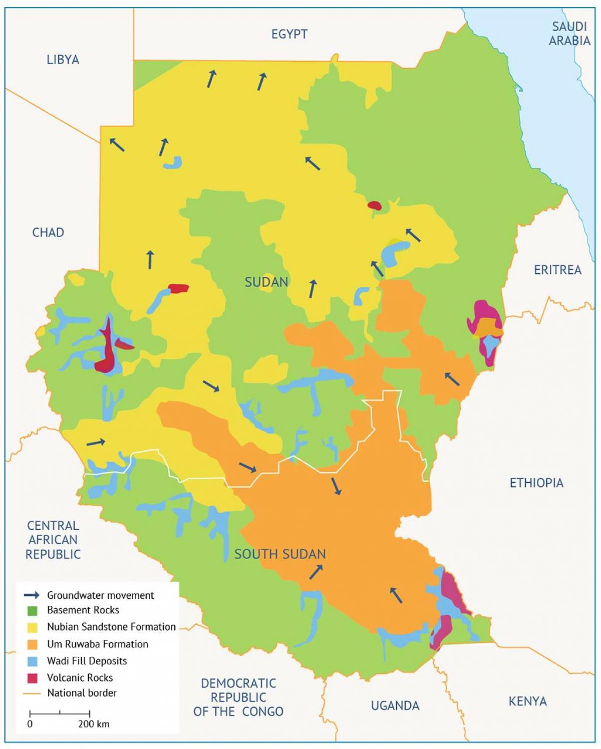 Mapa de la conca de Sudan 