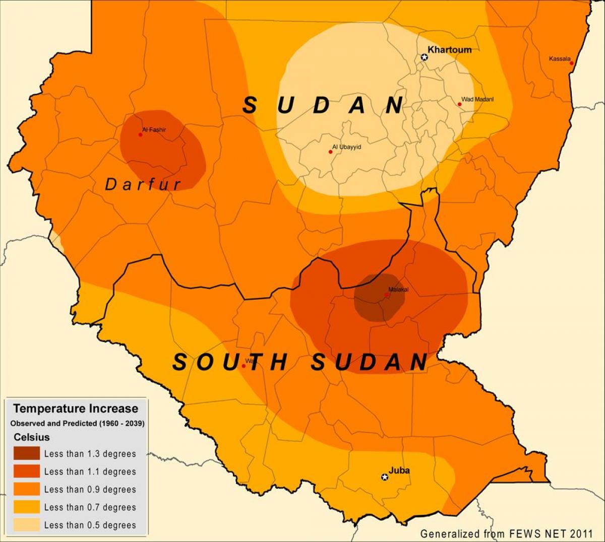 Mapa de Sudan climàtic